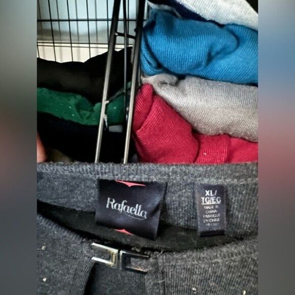 Rafaella Grey Cardigan with sparkle detail Size XL - Picture 4 of 5